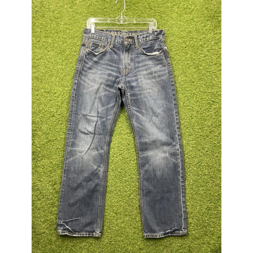 American Eagle Jeans Mens 30x32 Mid Rise Relaxed Fit Retro Medium Wash Casual